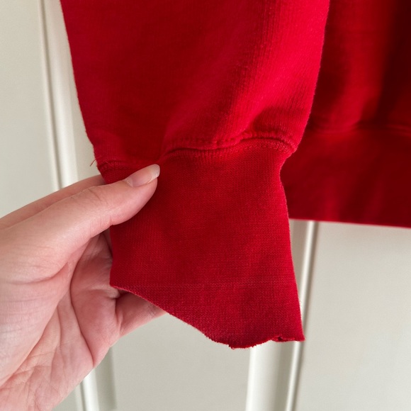 Vintage 90s Red Wings NHL Crewneck Sweatshirt Detroit Hockey Red Black Sports - Picture 8 of 12